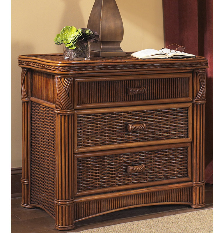 Bay Isle Home Woodlake Rattan/Wicker Nightstand & Reviews Wayfair